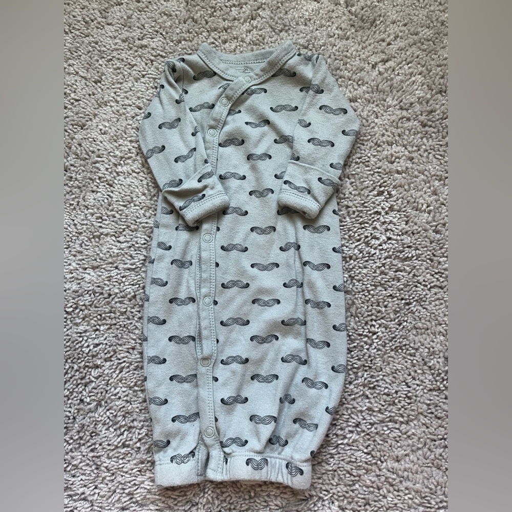 Touched by Nature Light Gray Baby Onesie